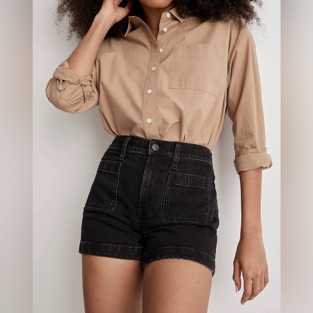 Madewell Black Jean Shorts